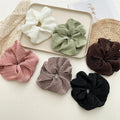 French Curls Scrunchies for Hair Styling Cotton Cheer Hairbands-Fabric Scrunchies