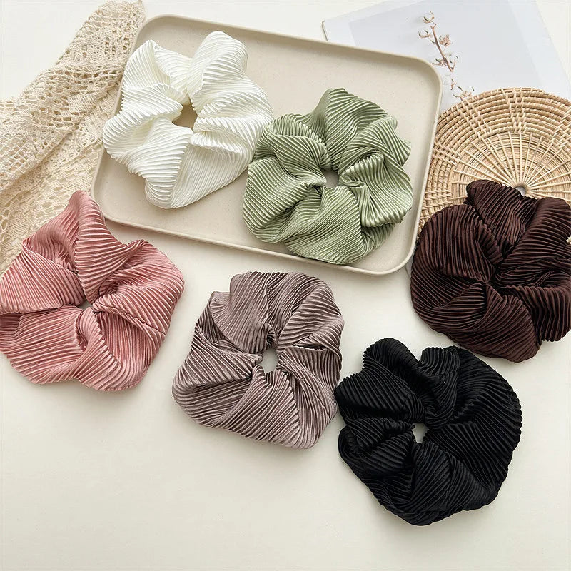 French Curls Scrunchies for Hair Styling Cotton Cheer Hairbands-Fabric Scrunchies