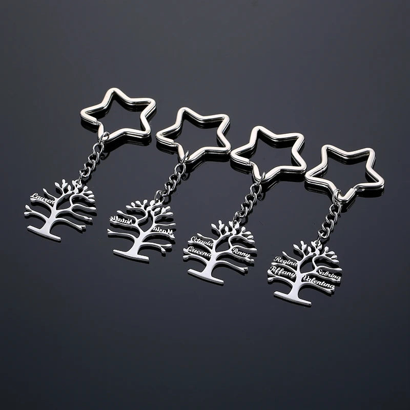 Personalized Christmas Gift Tree of Life Necklace Custom Family Name Pendant Necklace