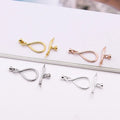 22mm New Design 925 Sterling Silver Infinity Toggle Clasp With Pin for Pearl Jewelry Making Components