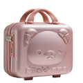 Hot Sale Cartoon Design Cosmetic case 14 Inch Small Hand Luggage Suitcase Travel Bear Box