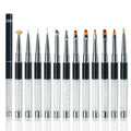 UV Gel Flat Nair Brush Professional Nail Art Tool Brushes Nails Brush Acrylic Kolinsky MegaBDM