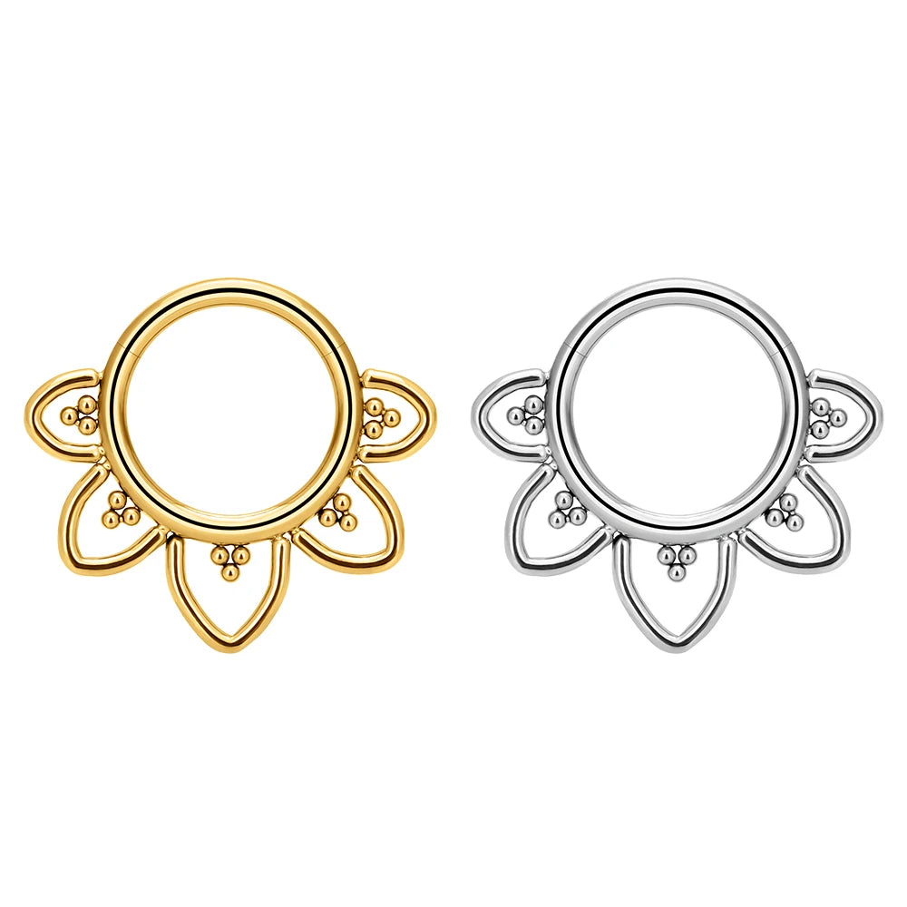 Hot Sell ASTM F136 Titanium 16G Segment Clicker Nose Ring  Ear Cartilage Tragus Helix Conch Lip Piercing Body Piercing Jewelry
