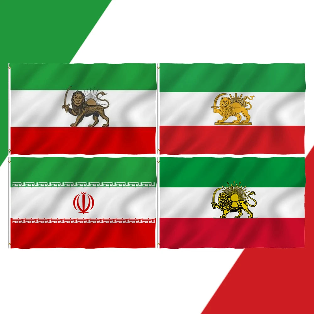 BOLISI Wholesale 3X5FT Polyester Flag of Iran lion Design Waterproof 150x 90cm Printed Iran Flag
