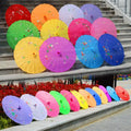 Custom Chinese Traditional Silk Wedding Umbrella Manual Parasol for Dance Performance Classical Ceiling Decoration Photography