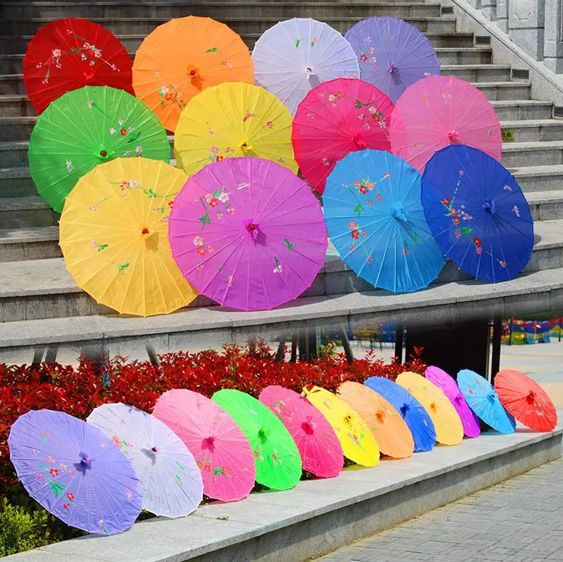 Custom Chinese Traditional Silk Wedding Umbrella Manual Parasol for Dance Performance Classical Ceiling Decoration Photography