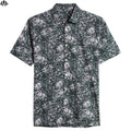 Best Selling 100% Breathable Organic Cotton Button up Printed Short Sleeve Shirts for Men