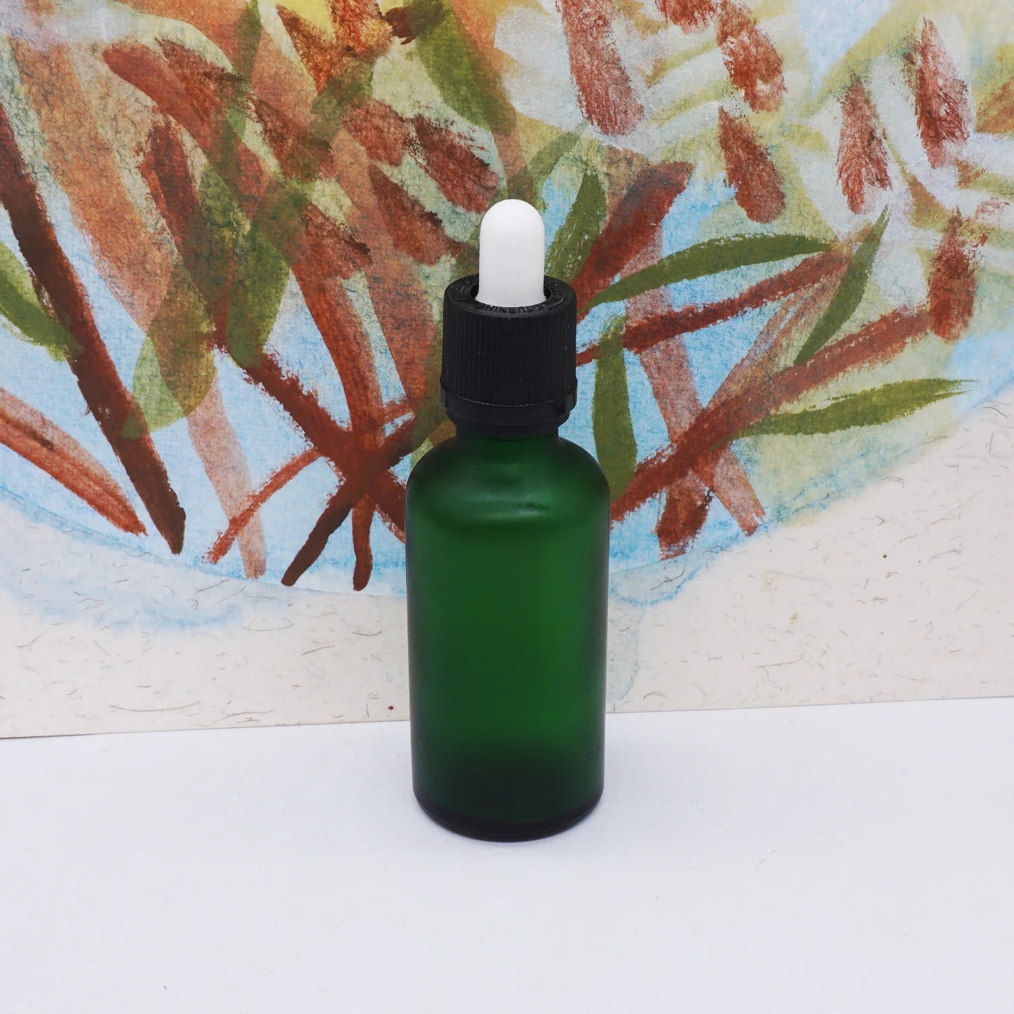 Green Frsoted Cosmetic 30ml Luxury Serum Bottle with Pump