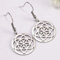 Earrings Bijoux Fleur De Vie Jewelry Stainless Steel Supplies Jewelry Gold Plated Ear Rings Earings for Women 2021 Joyeria