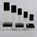 For Clear Acrylic Square Vacuum Pump Bottles with Screen Printing Sealing Type Pump Sprayer for Shampoo Serum Skin Care Products