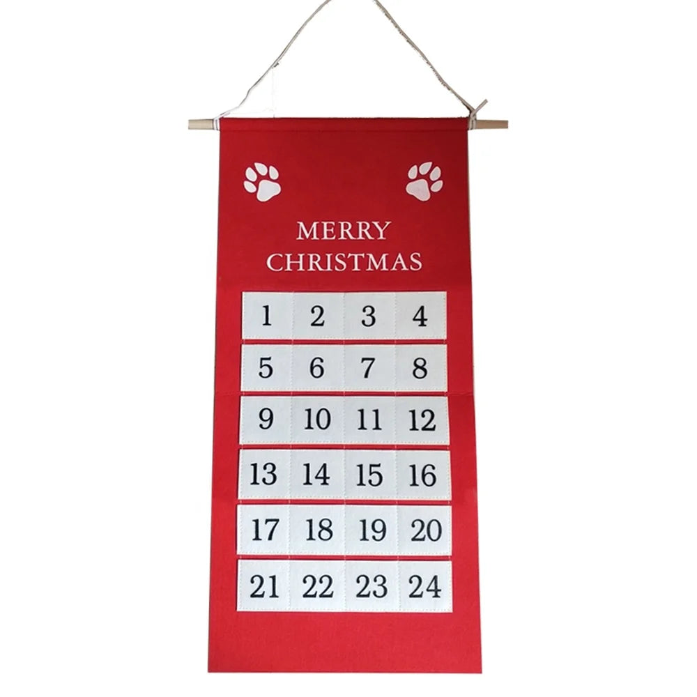 Wall Hanging Felt Christmas Tree  Calendar  Felt Advent  Calendar