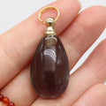 Hongzhuo Natural Fluorite Mini Crystal Perfume Essential Oil Bottles Drop Shape Fashion Necklaces Pendants