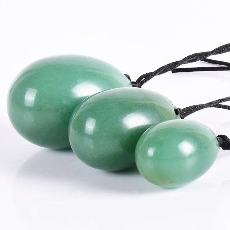 Huiying Wholesale Natural Green Aventurine Crystal Eggs Yoni Eggs Set Crystal Quartz Eggs for Woman Crystal Crafts