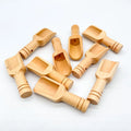 Eco Friendly Small Engraving Wood Spoon Mini Wooden Salts Measuring Scoop for Bath Salts