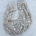38 cm AAA Nature Freshwater Pearl StrandBIWA Keshi Baroque Wholesale Jewelry Findings Accessoriespearl Length 8x14 mm