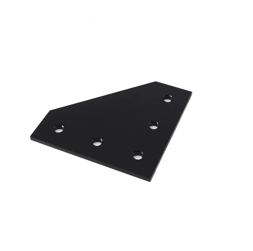 China Manufacturer 6061 5 Hole L Shape 90 Degree Aluminum Joining Plate 3030 Machine Connecting Part Industrial Fasteners 30*30