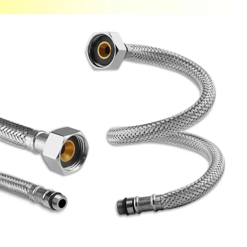 Hot and Cold Water Metal Flexible Hoses Stainless Steel Flexible Hot Water Braided Hose Kitchen Faucet Pull Out Hose