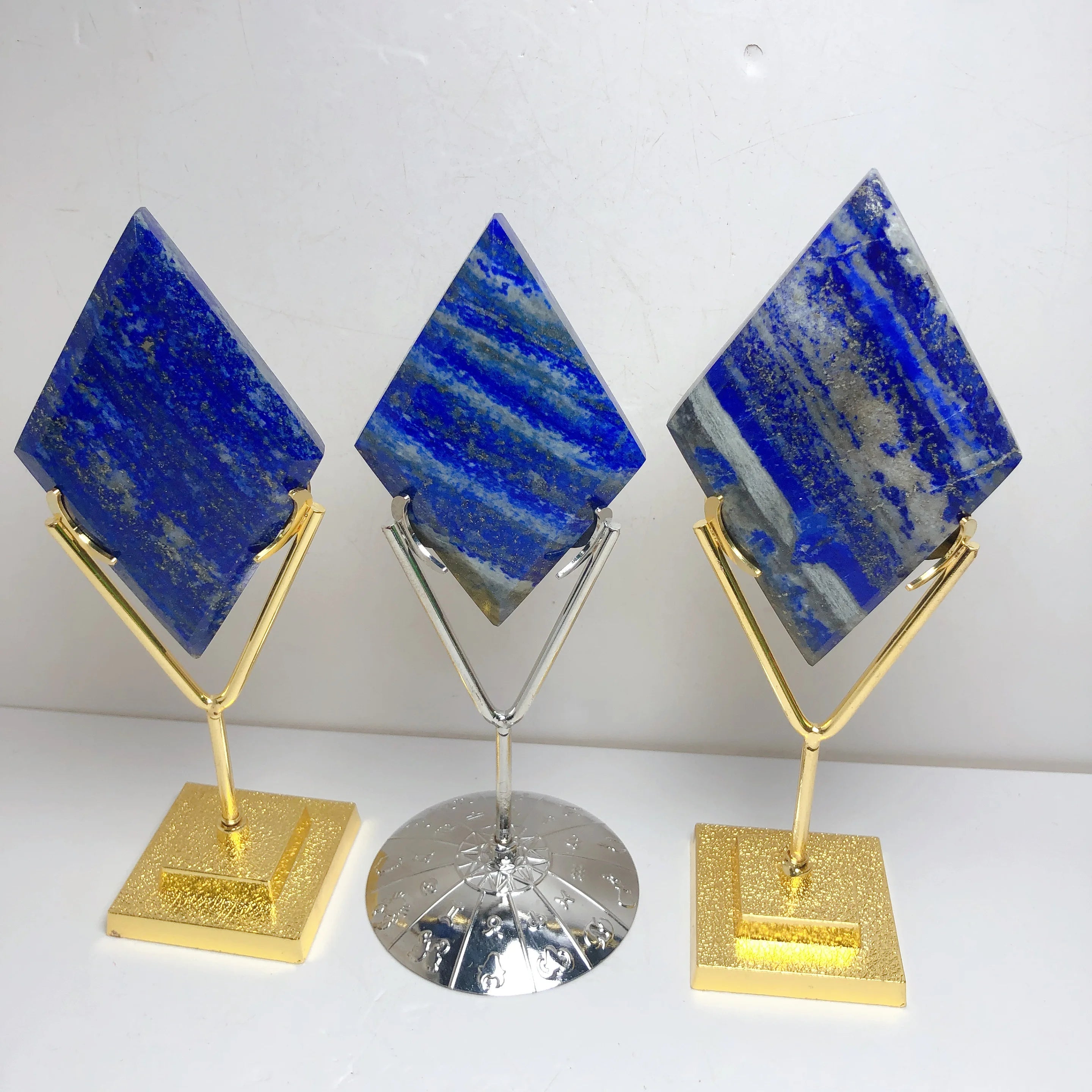 Wholesale Natural Crystal Reiki Spiritual Healing Crystal Meditation Lapis Lazuli Rhombus