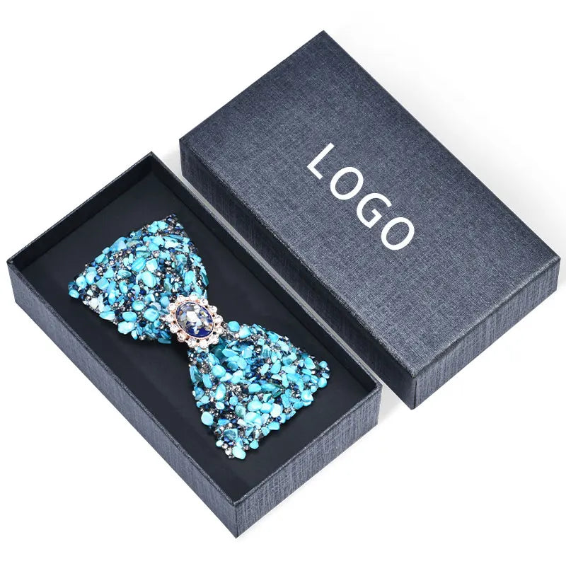 Rhinestone Collar Men Bowtie Crystal Chaton Super Cool Luxury Wedding Party Bow Ties Butterfly Bow Tie Men
