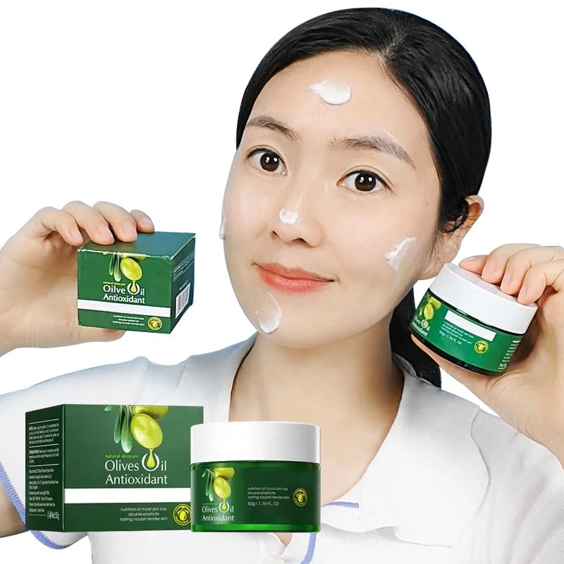 Olive Oil Face Cream Vegan Natural Skincare Vegan Natural Skincare Antioxidant Beauty Deep Moisturizing Cream Face Cream Oem