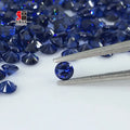 Baifu Jewelry Top Quality Loose Round Blue Sapphire Nano Gemstone for Wax Setting