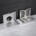 Modern 304 Stainless Steel Square Corner Floor Drain Thickened Side Outlet Anti-Corrosion Outdoor Bathroom Drain Factory Direct