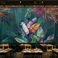 3D Restaurant Southeast Asia Tropical Rainforest Wallpaper Hotel B&B Banana Leaf Wallpaper Living Room Flower Shop Plant Mural
