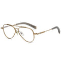 Titanium Metal Gold Eyeglass Eye Glasses Spectacle Frame for Men and Women