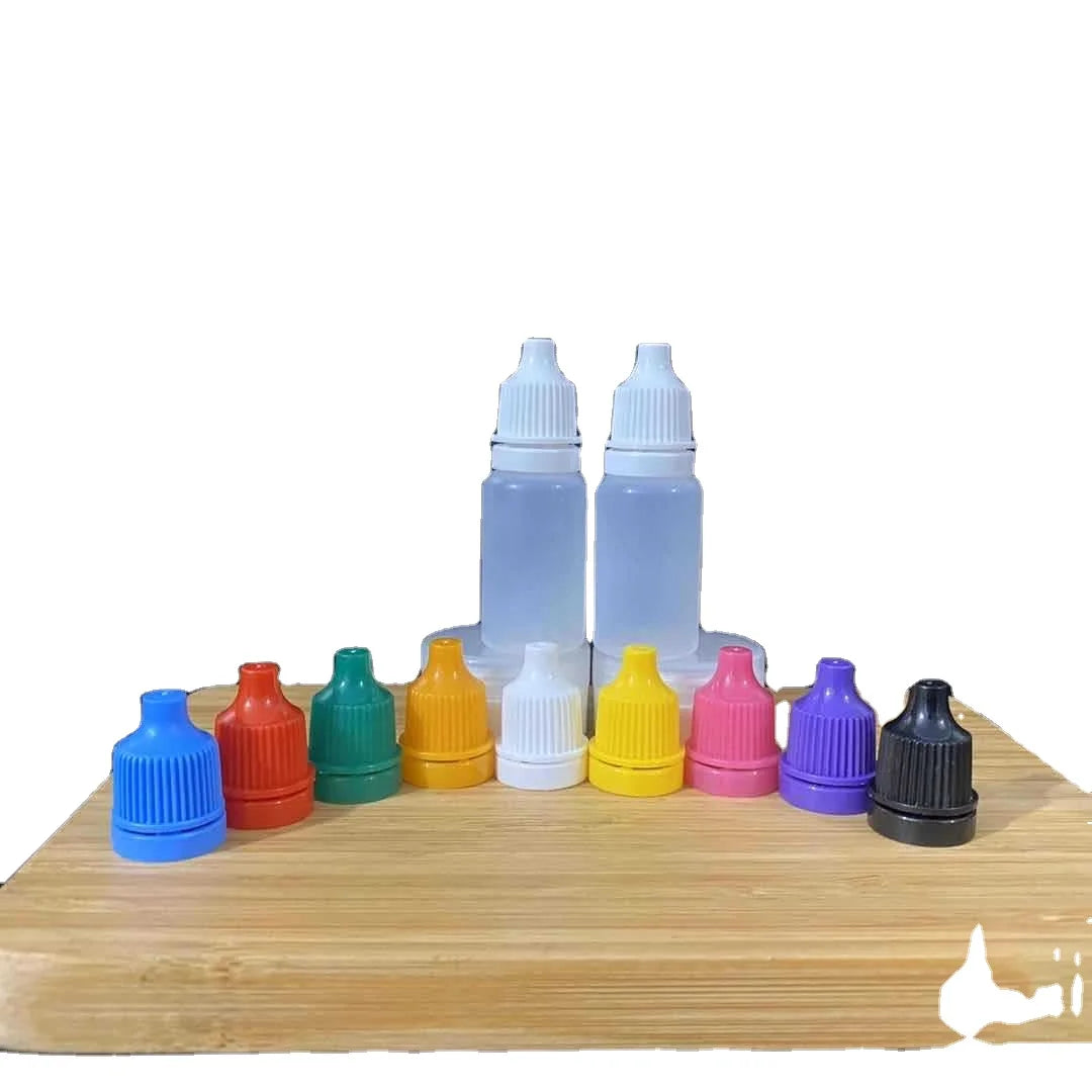 3ml 5ml 10ml PET Squeezable Eye Liquid Drop Bottles Eye Drop Bottle with Screw Cap and Plug