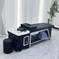 Luxury Hair Salon Japanese Head Spa Washing Bed Stainless Steel Frame Steamer Head Treatment Massage Chair Shampoo Bed