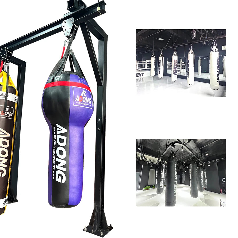 AIDONG Wall Mount Punch Bag Steel Hanging SandBag Pull up Punching Hanging Stand Boxing Bag Rack System Hangers