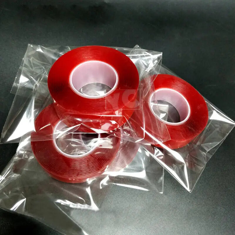 Red Nano Pad Double Sided Grip Tape Sticker Strong Permanent Adhesive Invisible Gel Super Sticky Clear Tape Waterproof