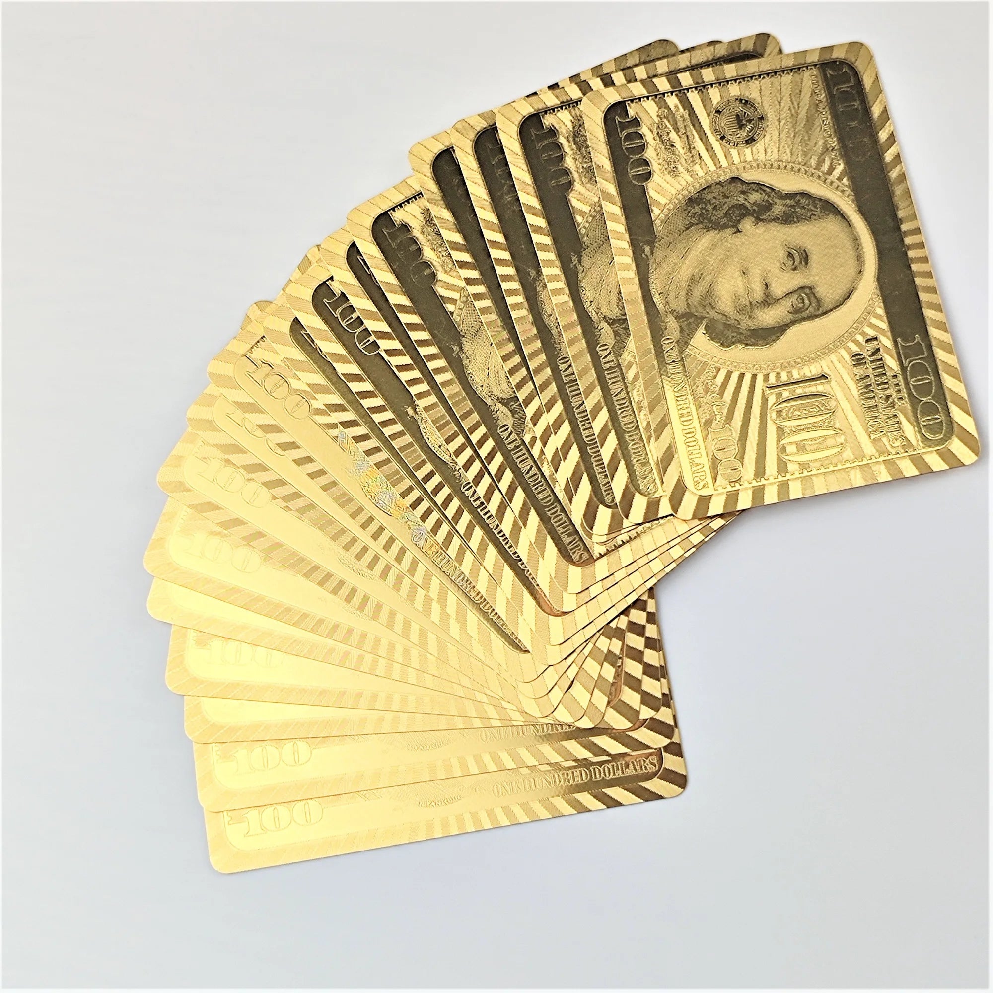 Customizable Logo 24K Gold Foil Plated PVC Paper Playing Cards Durable Waterproof Design