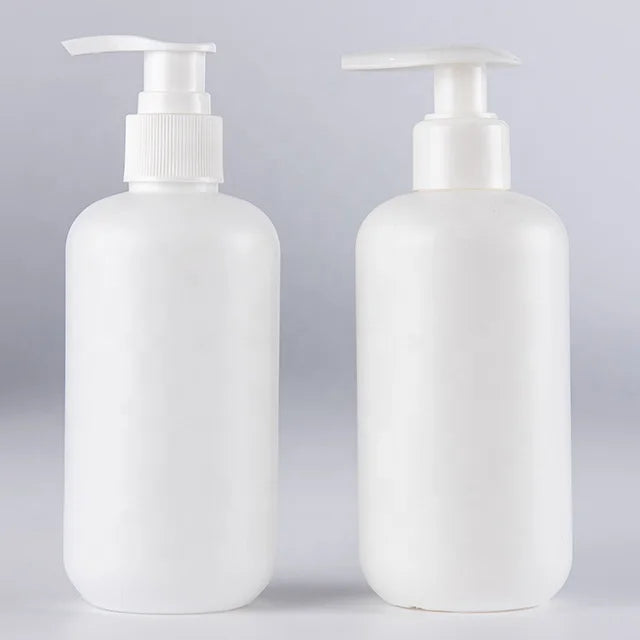 High End 225ml HDPE Bottle White Plastic for Body Lotion Facial Cleansing Cream Shampoo Face Cream Ratchet HDPE Bottle