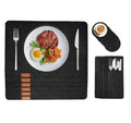 Felt Dining Table Mats Felt Place Mats and coaster and Cutlery Bags Felt Placemat for Kitchen Dining Table