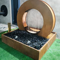 Home Decoration Steel Water Feature Fountain Corten Steel Garden Waterfalls Outdoor