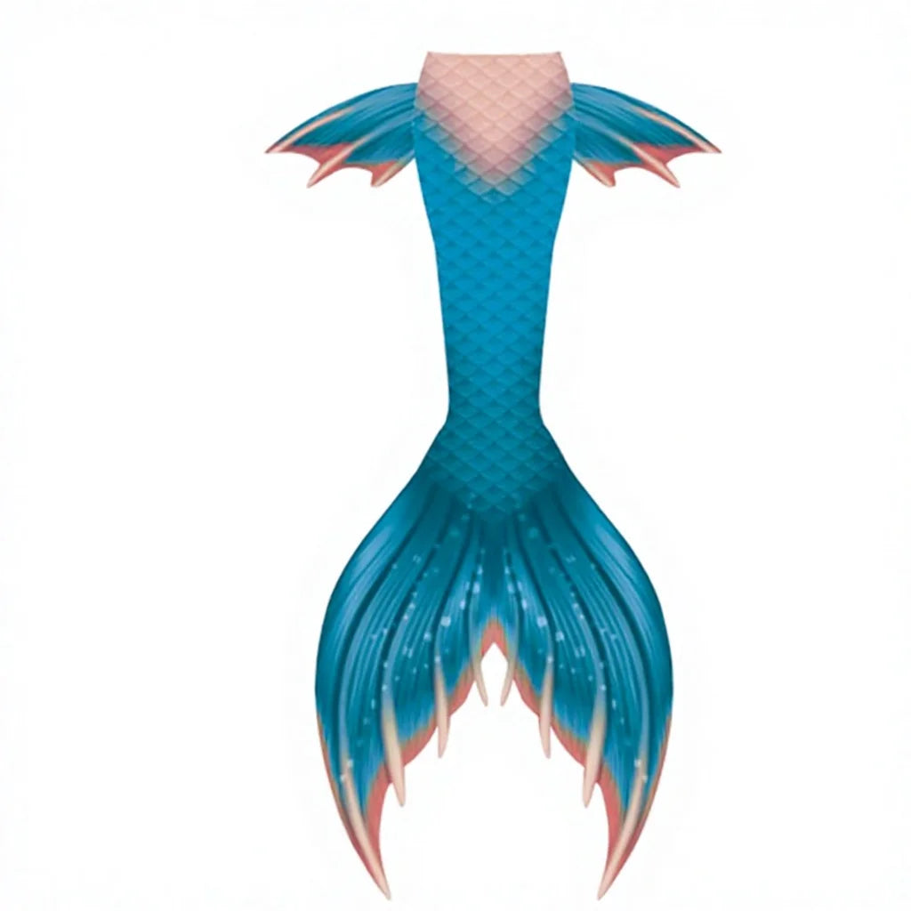 Local Delivery Polyester Mermaid Tail Sportswear 2-Piece Bikini with Plaid Animal Print Front Logo for Women & Men