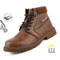 Waterproof Work & Safety Boots Men Leather Boots Indestructible Male Work Shoes Men Winter Boots Safety Shoes Men Steel Toe Shoe