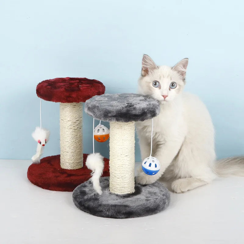 Small Rattan Mat Cat Climbing Frame Multifunctional Cat Grab Board  Cat Jumping Platform Catching Column