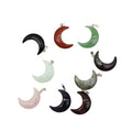 Crescent Moon Shaped Healing Crystal Chakra Reiki Gemstone Pendant Children's Necklace Jewelry Making Stone Charms