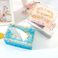 YS Hollow Pattern Tissue Box Mold Napkin Paper Organizer Silicone Plaster Candle Mould DIY Crafts Home Decorations Casting Tools