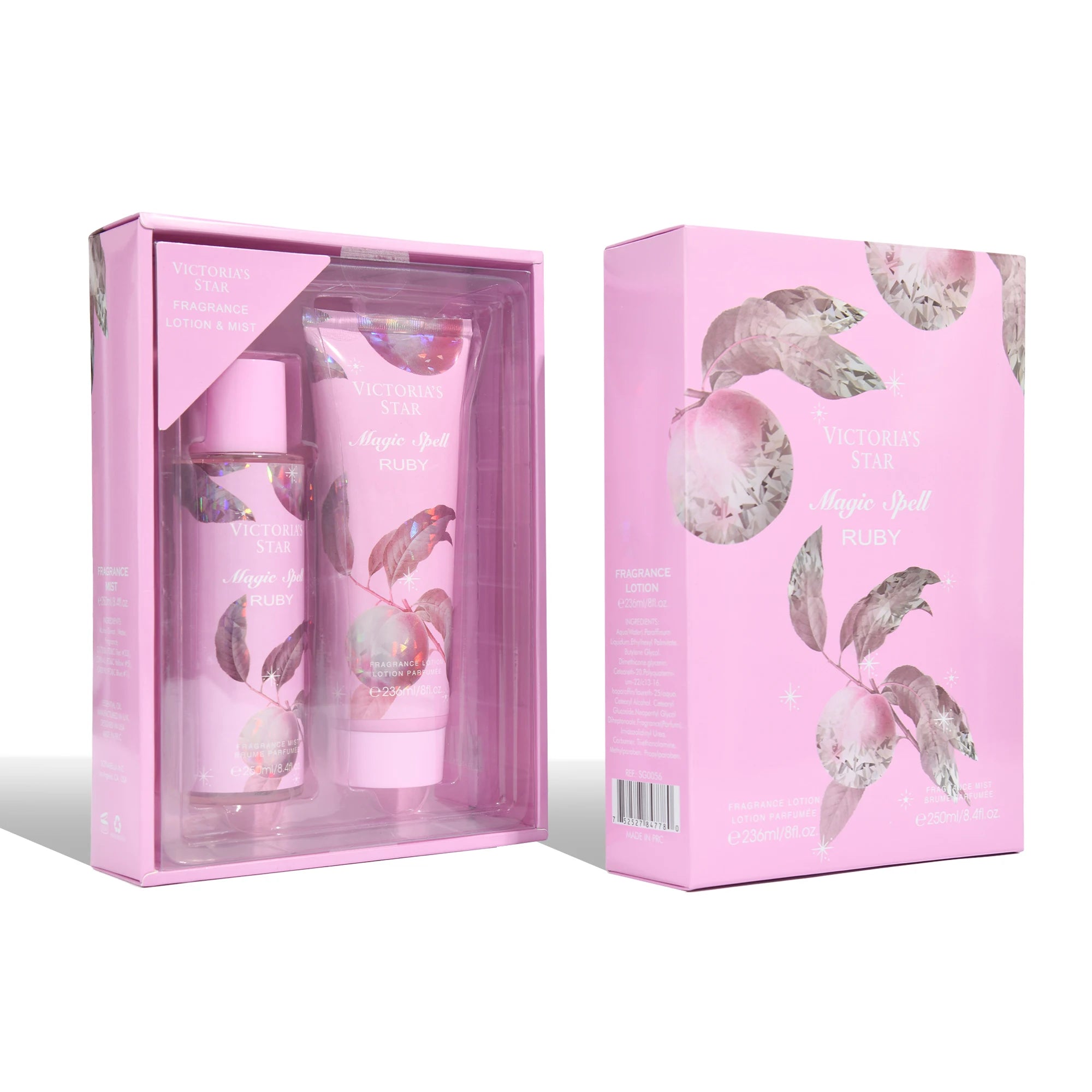 Women's Body Spray Perfume Gift Box 250ml Body Spray 236ml Body Lotion
