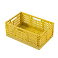 Plastic Basket With Handle Storage Crates Plastic Stackable Storage Collapsible Bin Outdoor Pantry Storage