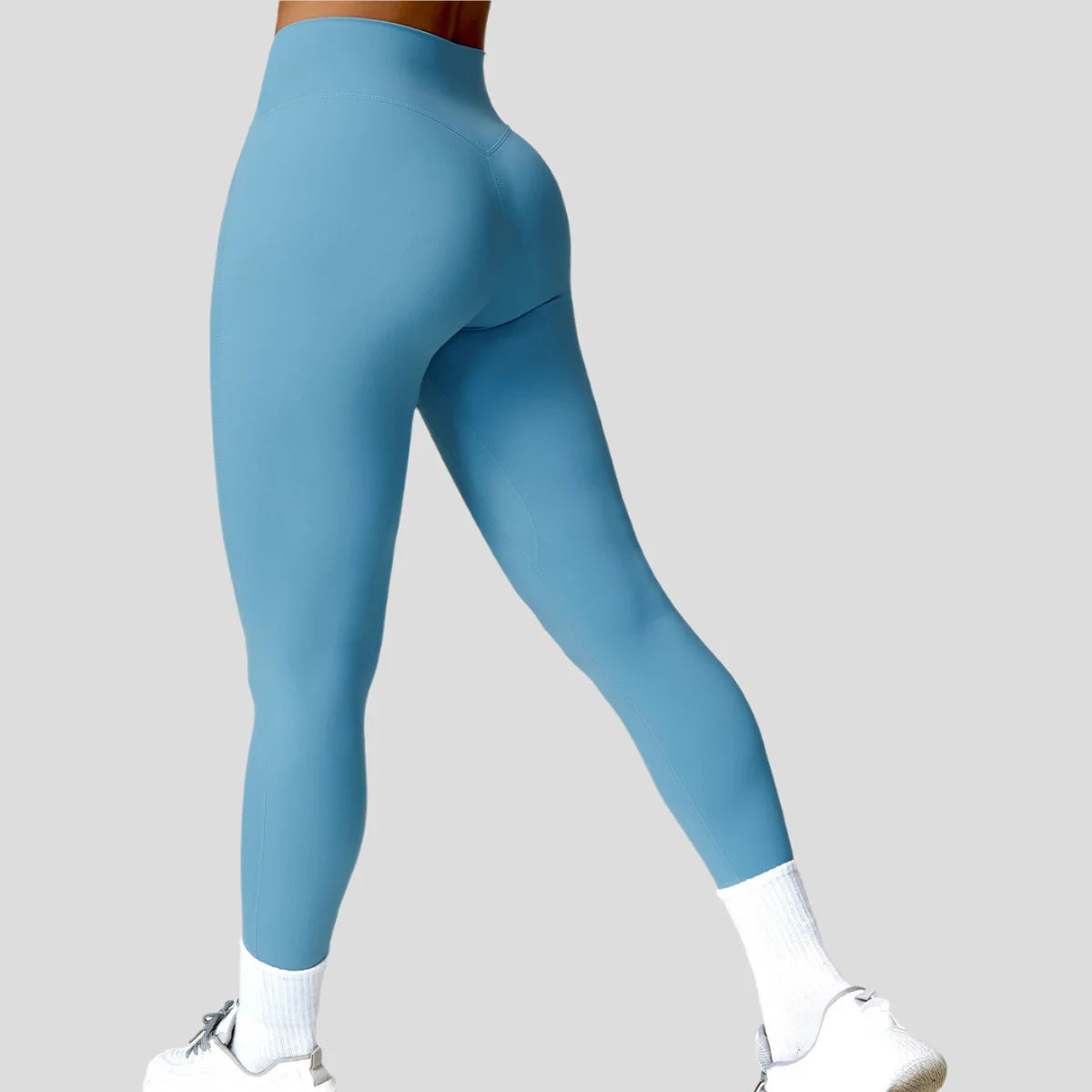 Women's High Quality Soft Skin Friendly High Waist Leggings Solid Fitness Yoga Pants Tummy Control Stretchy Fit for Running