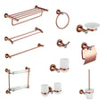 Luxury Classic 12-piece Square Metal Eco-Friendly Portable Modern Bathroom Accessory Sets
