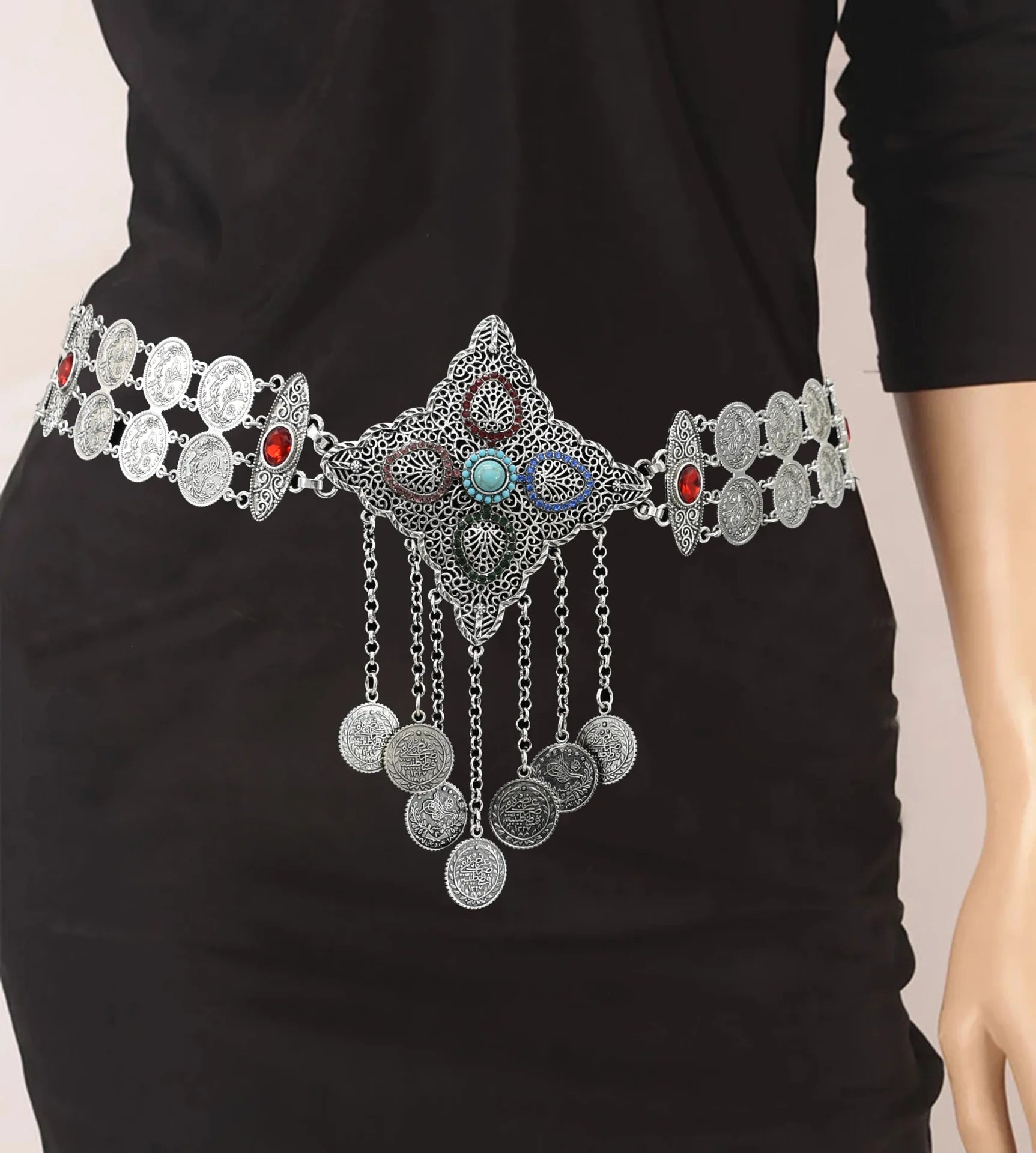 Malaysia Indonesia Belt Flower Geometry Waist Chain Belly Dance Cross Border Ancient Style Hanfu Ethnic Style