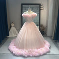 Jancember RL253 Simple Flower Party Evening Dresses for Quinceanera