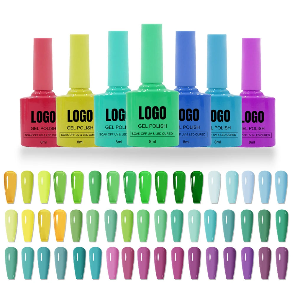 KUDAN 2026 Wholesale 15 ML Customized UV/Led Nail Polish Gel Set Soak off Top & Base Coat for Nails