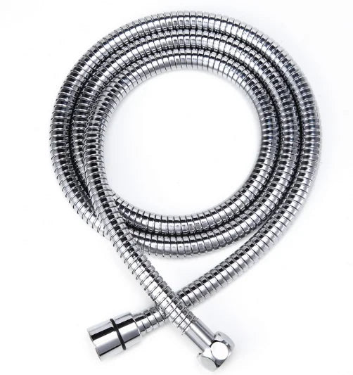 Silver Durable Bathroom Handheld Shower Tube Hose Extra Long Shower Tube Hose  Stainless Steel