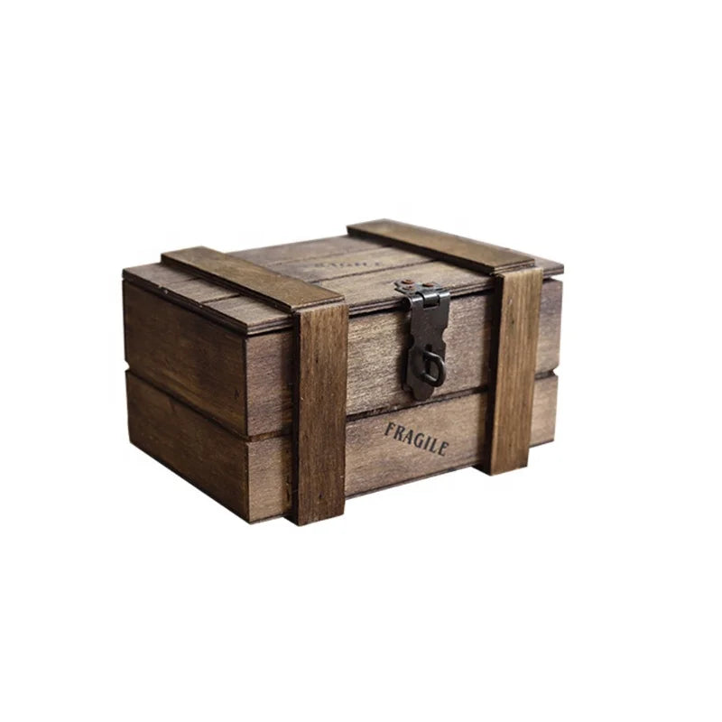 Wooden Wallet Box Vintage Decorative Wooden Wallet Souvenir Display Box